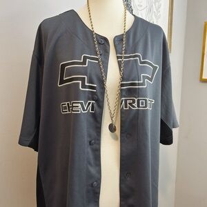 Chevrolet Gray Button-Up Shirt